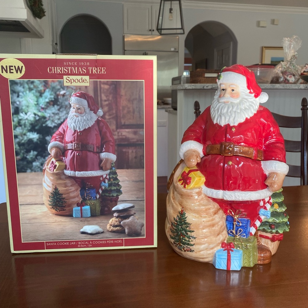 Spode Santa Cookie/Candy Jar